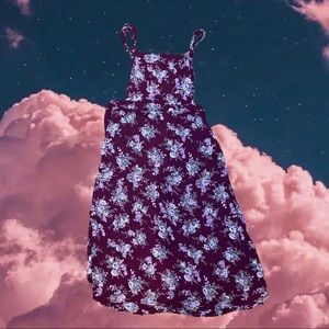 Floral Maxi Overall Dress